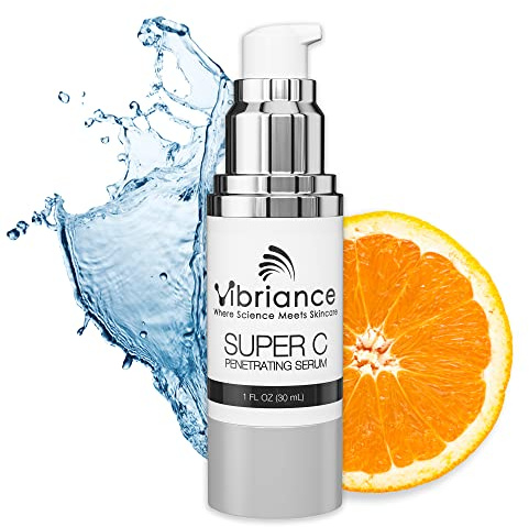 Vibriance Super C Serum for Mature Skin - All-in-One Vitamin Formula Hydrates, Firms, Lifts, Smooths, Targets Age Spots, Wrinkles, 1 fl oz