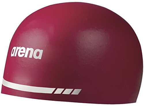 Arena 3D Soft USA - Gorro de natación Unisex de Silicona para Adultos para Hombres y Mujeres, práctica de Piscina y Kit de natación de Carreras, Rojo, Extra Grande