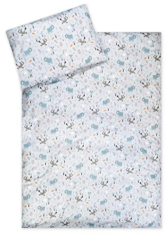 Julius Zöllner Jersey - Kinderbettwäsche 100x135 + 40x60 cm, 2-teiliges Set aus Deckenbezug und Kissenbezug, 100 Prozent Jersey-Baumwolle, mit Reißverschluss, Standard 100 by OEKO-TEX, Smart Friends