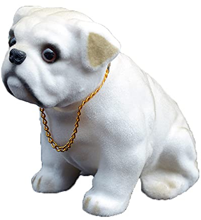 Dekaim Wackelkopf Hunde,Auto Puppe,Harz Niedlich Schütteln Kopf Hund Dekoration,für Auto Innenraum Home Desktop Ornament (Bulldogge)