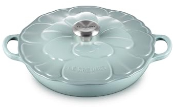 Le Creuset Signature Braiser à pétales en fonte émaillée, 2,25 l, sel de mer
