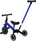Drumm 3 in 1 Dreirad für Kinderfahrrad, Draisienne Kinder-Dreirad, 1-4 Jahre, verstellbarer Lenker, verstellbarer Sattel, Lauflernhilfe, Geschenk (Blau (4 en 1))
