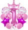 DazzJoy Deko 1 Geburtstag Mädchen, Rosa Luftballon 1. Geburtstag Mädchen Deko, Erster Geburtstag Mädchen Party Deko Luftballons, Geburtstagsdeko 1 jahr mädchen mit Folienballon 1 und Konfetti Ballon