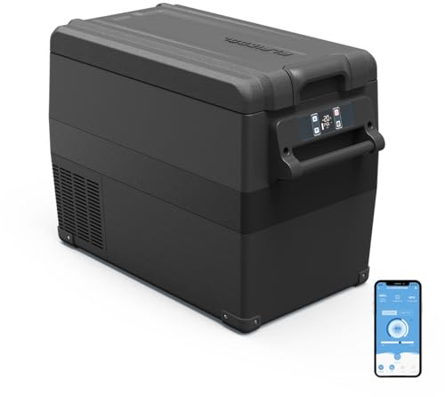 Alpicool NCF45 45L Compressor Car Refrigerator, Portable Camping Fridge DC 12v Freezer for TruckCampervanRVBoat, -20℃ to 20℃(Black)