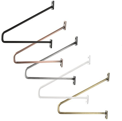 Natural Goods Berlin 2x, Supporto per scaffale, supporto per scaffale, scaffale a muro, Prenzlberg (250 mm, bianco)