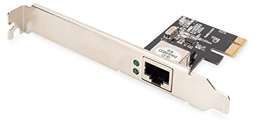 DIGITUS Gigabit Ethernet Netzwerk-Karte - 1 RJ45 Port - PCI Express - Realtek RTL8111H - inkl. Low Profile Slotblende - 10/100/1000 Mbps