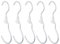 Relaxdays Haken für Kleiderstange 5er Set, Kleiderhaken, Metallhaken zum Aufhängen von Kleidung, Einhängehaken, silber