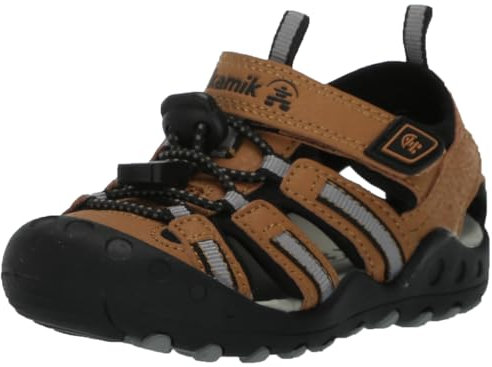 Kamik Sandalen für Jungen und Mädchen, mit geschlossenem Zehenbereich, hellbraun, 27 EU