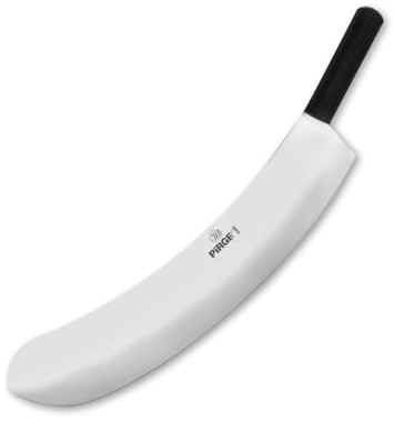 Pirge Ecco Mezzaluna Cucina Grande per Carne 50 cm - Coltello Monolama per Erbe, Macellaio, Cucina Professionale - Coltello da Cucina in Acciaio Inossidabile - Design Ergonomico con Manico in Plastica
