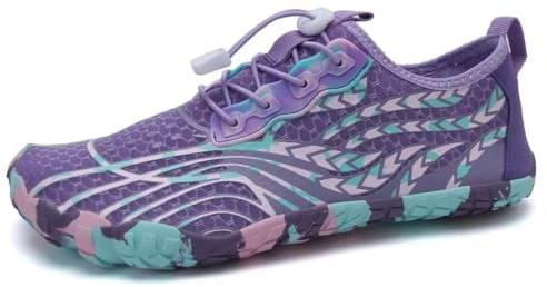 WateLves Water Shoes Men Women Barefoot Quick-Dry Aqua Sock Outdoor Athletic Sport Shoes Kayaking Boating Hiking Surfing(Purple,41)