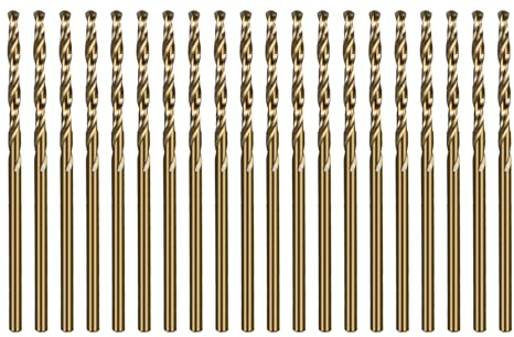 SALI Cobalt Drill Bit Set 20Pcs 2mm M35 High Speed Steel Jobber Drill Bit Kit (HSS) Twist Drill Bits for Hardened Metal, Stainless Steel, Cast Iron, Wood and Plastic, with Index Storage Case