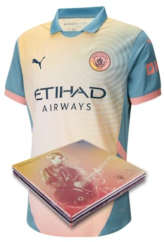 Manchester City Definitely City Maillot 2024/25 Saison - Authentique avec Coffret Cadeau - Homme - Rose - Taille : M
