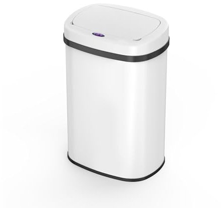 KITCHEN MOVE Pattumiera da cucina automatica 58L MAJESTIC WHITE bianca grande capacità in INOX con reggiatura