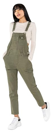 Nina Carter - Salopette da donna in jeans denim boyfriend, look usato, tuta estiva, M