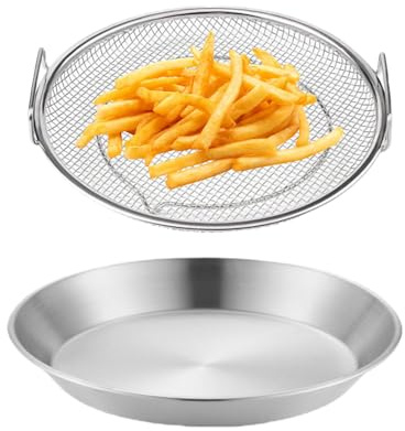 Rejilla para escurrir aceite, bandeja para filtro de aceite, de acero inoxidable con bandeja, filtro de goteo de aceite para freír alimentos a la parrilla, accesorios para freidora para cocinar