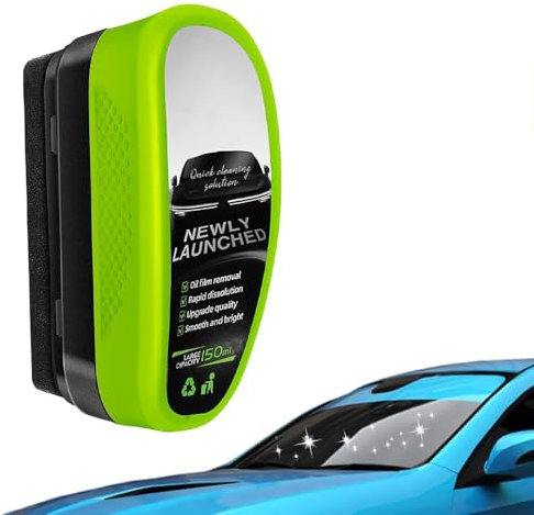 Spazzola per la pulizia del film dell'olio automobilistico 2025, 150 ml di pellicola di olio verde, Bordo di pulizia del vetro per parabrezza, Potente bordo di pulizia del vetro, Detergente per