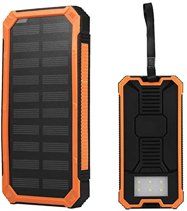 20000mAh Solar Power Bank Portable Charger, Dual USB Solar Panel Charger with Fast Charge, DIY Solar Phone Charger Kit for Camping Hiking Emergency (Battery Not Included) (Orange)