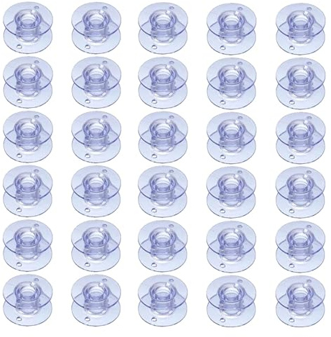 CSGHMM 30 Pcs Plastic Sewing Machine Bobbins for Brother Models