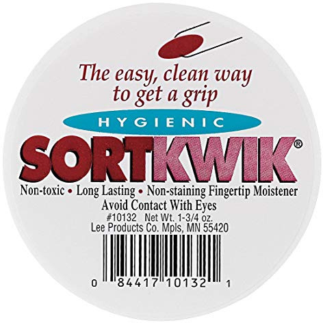 LEE Sortkwik Fingertip Moistener, 1-3/4 oz., 2 per Pack