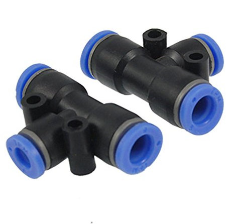 sourcingmap Pneumatic 6mm to 8mm T Joint Tubing Push in Quick Fittings Connector (2 Piece)