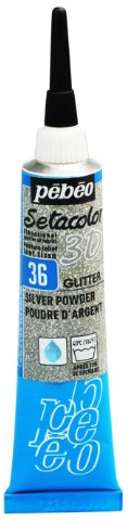 Pebeo Setacolor 3D Fabric Paint, 20ml, Glitter Silver Powder