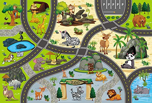 Zoo Playmat,Educational Animal Carpet Playmat, Activity mat