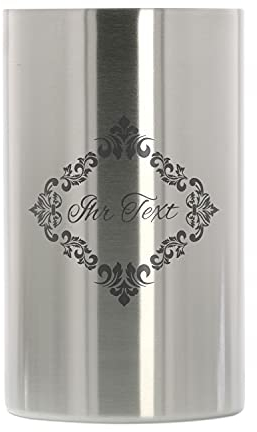 STEMPEL-FABRIK – personalisierter Weinkühler mit Gravur – doppelwandiger Edelstahl Flaschenkühler, Sektkühler & Champagnerkühler – Geschenkidee für Weinliebhaber zu Weihnachten & Geburtstag (18x12 cm)