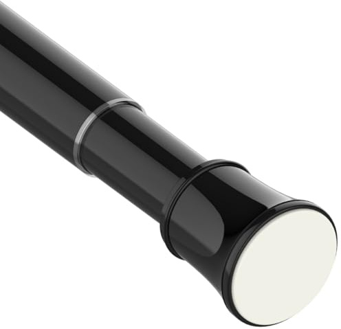 Aste per tende senza fori, estensibili, regolabili, con 12 anelli per armadi, finestre, guardaroba 1 pezzo 135-200 cm