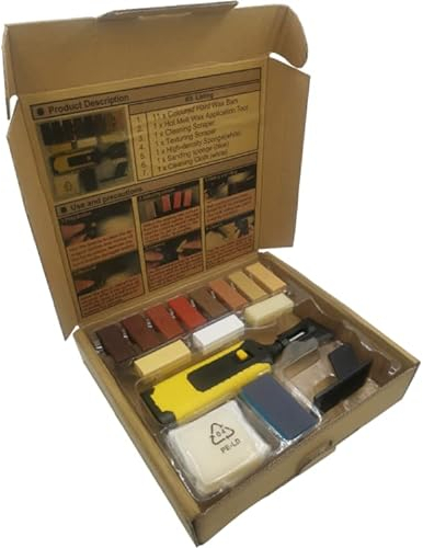 Aiuphing laminat reparaturset,17 Stück boden reparaturset für Parkett, Laminat und Holzoberflächen (Reparaturset Holz),arbeitsplatte reparaturset Geeignet für Holzoberflächen aller Art