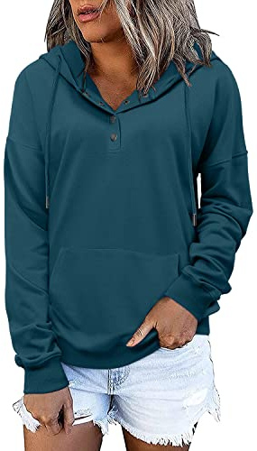 KISSMODA Hoodies for Women Camo Leopard Print Tops Pullover Hooded Sweatshirt Drawstring with Pocket