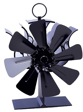 Ventola Per Stufa A Legna Ventilatori Per Stufe A Camino Con 8 Pale Ventilatore Da Forno Senza Elettricità, Per Stufe A Legna, Stufe A Gas, Bruciatori A Legna,Caminetti (Da tavolo)