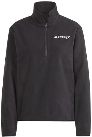 adidas Women's Terrex Multi Essentials Half Zip Fleece Jacket, Black, L