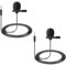 CaTeFo Confezione da 2 microfoni Lavalier da bavero per DJI Mic 2 e Rode Wireless GO2 PRO, microfono lav omnidirezionale TRS da 3,5 mm per lo streaming di interviste Vlog - LM2