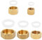 5 Brass Blanking Cap 1/2 3/4 3/8 1/4 1/8inch, Female Hollow Stop Caps, Hexagonal Brass Hollow Nuts Female Threads with Sealing Washers, Radiator Valve Caps Blanking Caps for Washing Machines