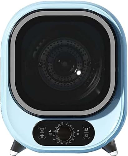 Piccola asciugatrice a tamburo, asciugatrice a condensatore portatile, asciugatrice a tamburo ventilata da 5 kg, compatta, mini asciugatrice centrifuga, capacità di carico di 0,8 kg (colore: blu)
