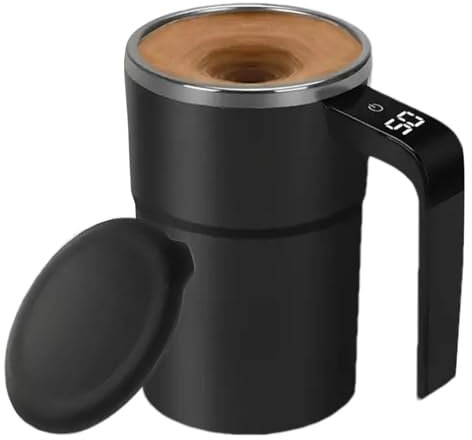 Tasse Mélangeur Automatique Avec Couvercle | Tasse À Café Électrique Auto-Mélangeuse | Tasses À Café À Mélange Automatique | Tasse Mélangeur Électrique Rechargeable pour Café, Lacté, Chocolat Chaud