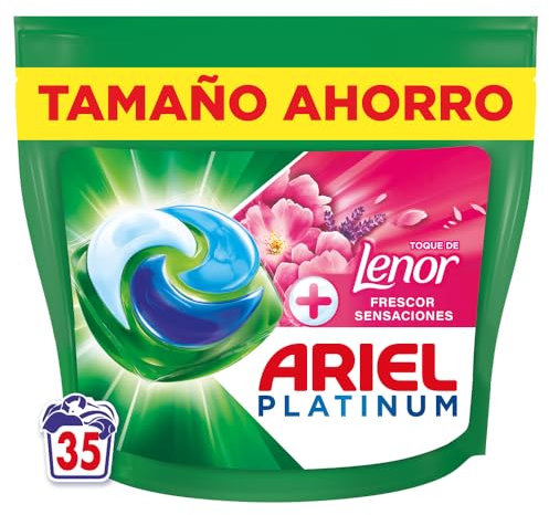 Ariel PODs Platinum, Detergente Líquido En Cápsulas Frescor Sensaciones Cápsulas, 35 Lavados