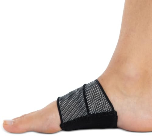 JML Ez Stride Arch Support Foot Strap - 2 Interchangeable Inserts & Adjustable Compression Band, Helps Reduce Foot Fatigue and Supports Arches, Can be Worn in or Over Socks, Fits Any Shoe