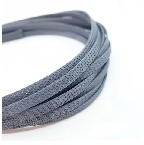 Manicotto a treccia in PET isolato 1/5/10M 3/4/6/8/10/12/14mm Protezione stretta for guaina avvolgente for filo ad alta densità Nero Rosso Guaina for cavo(Grey,4mm,2M)