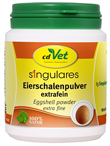 cdVet Singulière Poudre de Coquille d'oeuf Extra Fine 90g - Complément Alimentaire pour Chiens et Chats grâce au Calcium et aux minéraux