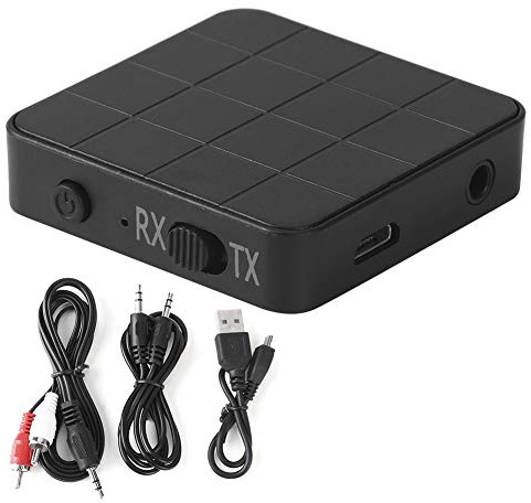 Receptor transmisor Bluetooth 5.0, 2 en 1 HiFi Wireless 3.5mm Adaptador de o Adaptadores estéreo de música para TV/PC/Coche/de o estéreo doméstico