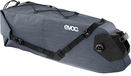 EVOC SEAT PACK BOA WP 12, praktisk sadelväska (multifunktionella fästöglor, kompressionsremmar, vattentätt material, volym: 16 l), Carbon Grey