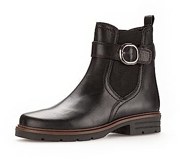 Gabor Damen Chelsea Boots | Frauen Stiefeletten | Wechselfußbett | Best Fitting | uebergangsschuhe | schwarz (Ra.cogn.) | 37 EU - 4 UK