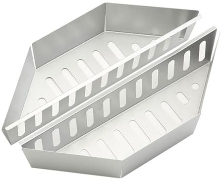 TSBB Cesta de carbón aluminizado para Barbacoa,Cesta de Aluminio galvanizada,Herramienta para Barbacoa,1 ud./2 uds.