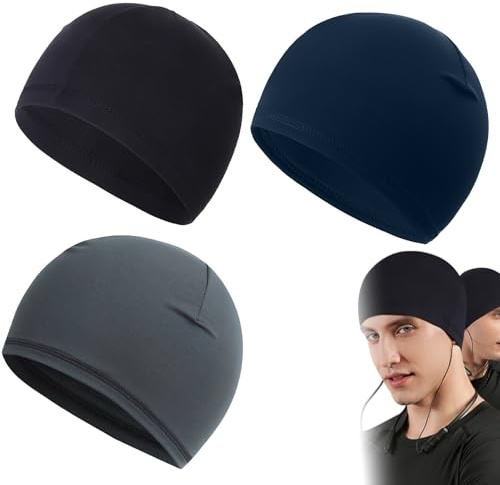Biglumin Bandana Velo - Bonnet de Cyclisme Casquette Bandana, Bonnet vélo été Accessoire Velo, Avoir Élastique Respirant Anti-Transpiration Séchage Rapide Casquette. (3 Pièces)