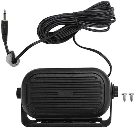 Diyeeni Altoparlante Esterno per Auto da 3,5 Mm, Suono Forte e Chiaro, Antiurto Resistente All'usura, Compatibile con Radio, Lunghezza Cavo 4,5 M, Facile Installazione per