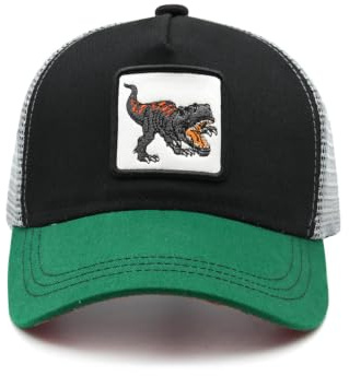 Kids Dinos Trucker Cap, Mesh Snapback Embroidered Hat 2-6 Years