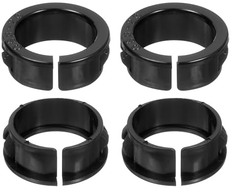 QUARKZMAN 28 Pcs Passe-câble à Clip Douille, 1 Diamètre de Montage Douille à Clip Ouverte - Passe-câble Rond Nylon Noir Protecteur de Câble, Douilles en Plastique pour Câblage