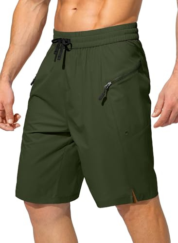 Tansozer Men's Swimming Shorts Quick Dry Waterproof Boardshorts Summer Beach Swim Trunks with Zipper Pockets - No Mesh Liner