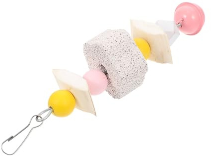 NUOBESTY Giocattolo Da Rosicchiare Per Pappagalli e Uccelli Domestici, Pendente Sospeso Colorato, Materiale Sicuro e Leggero, Facile Da Installare e Adatto a Gabbie Per Volatili